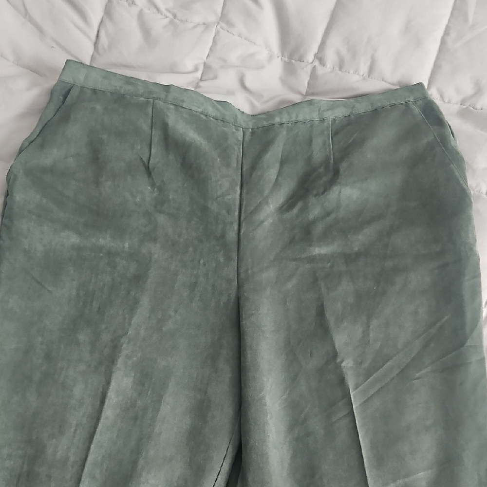 Alfred Dunner Classic Fit Olive Pants